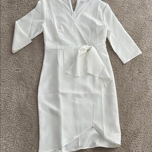 Elegant White Wrap Dress